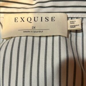 Anthropologie Striped Top - Black and White